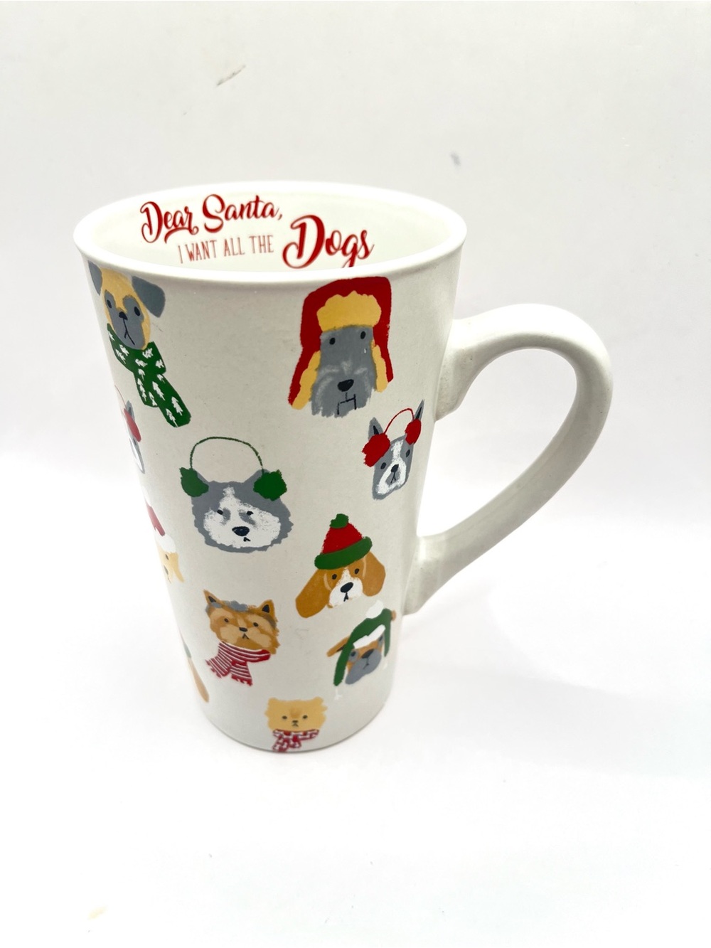 st. nicholas square Holiday/Christmas/Winter/Festive Dogs Ceramic Mug - White